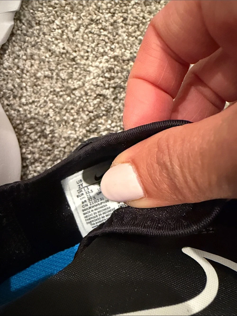Nike kids Black Slip-On Athletic Sneakers